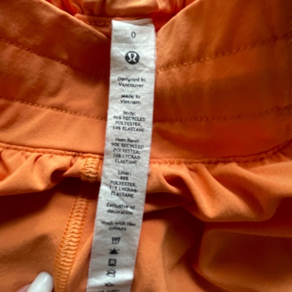 Lululemon Workout Shorts Orange - Picture 2 of 3